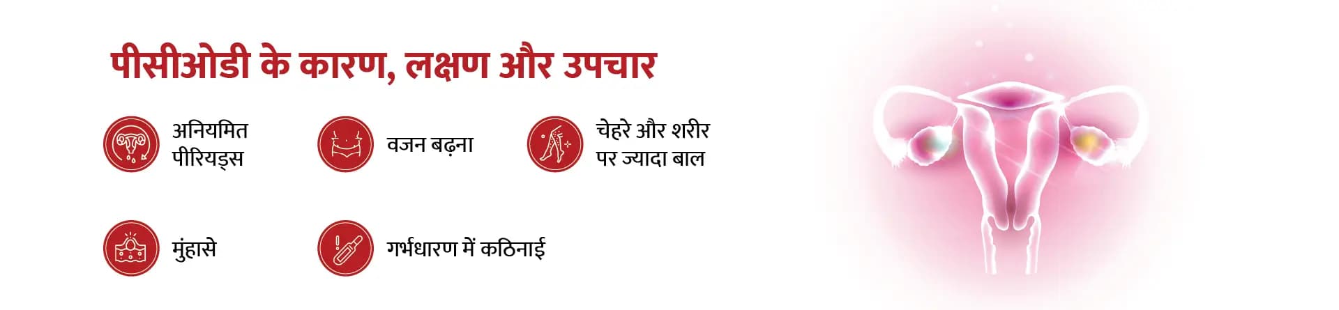 पीसीओडी के कारण, लक्षण और उपचार