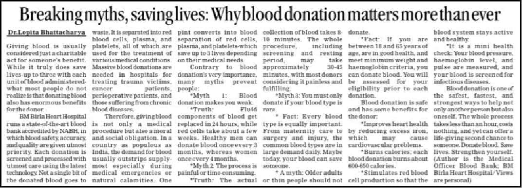 Breaking myths, saving lives: Why blood donation matters more than ever