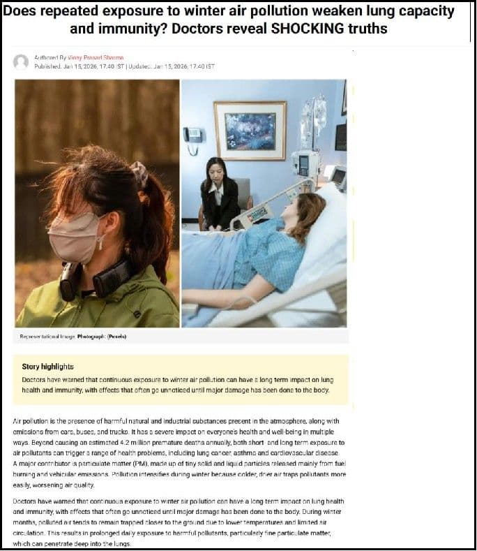 Does repeated exposure to winter air pollution weaken lung capacity and immunity? Doctors reveal SHOCKING truths