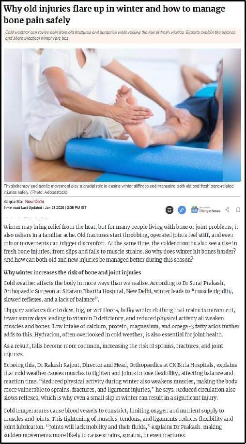 Why old injuries flare up in winter and how to manage bone pain safely